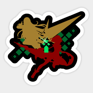 Pyra & Mythra Silhouette (Dark) Sticker